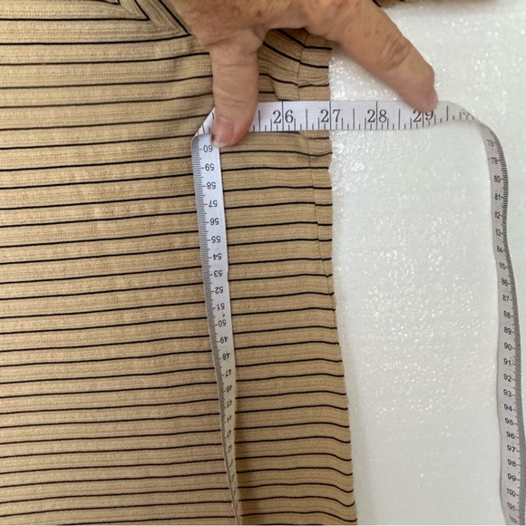 Lauren Ralph Lauren Ladies 3X Tan with stripes shortsleeve Top Casual - Picture 6 of 7